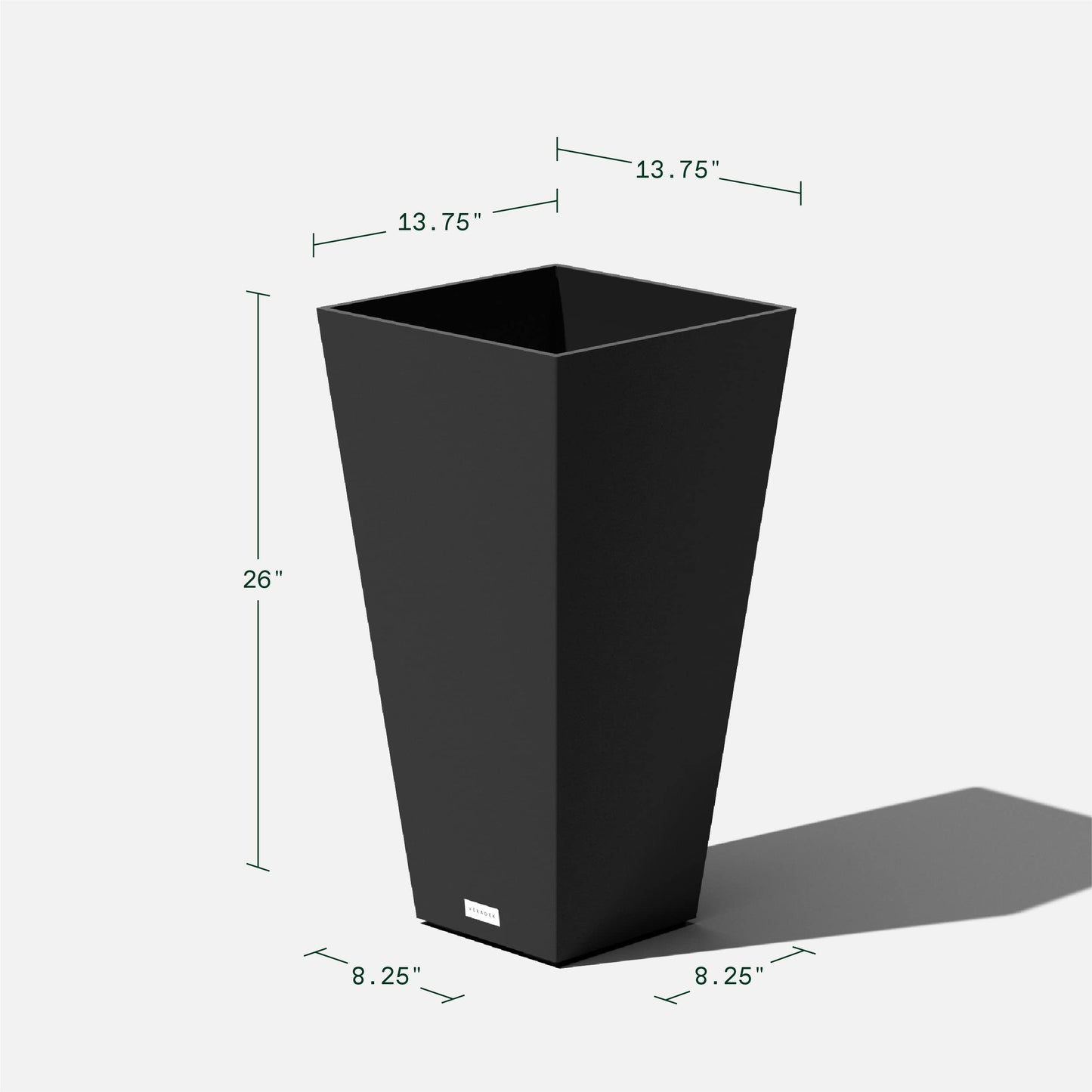 Indoor/Outdoor Taper Planter, Set of 2 (30 inch, Black)