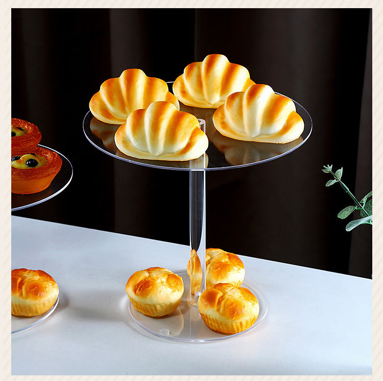 Acrylic Wedding Cake Stand, Transparent Round Multi-Layer Dessert Display Rack, Birthday Decoration Display