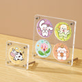Clear Acrylic Anime Stand – Multi-Purpose Display for Badges, Pins, Keychains, and Figures
