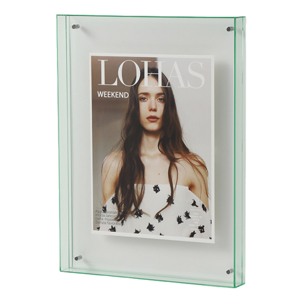Customizable Wall-Mounted Acrylic Frame Floating Poster and Photo Display Frame with Hollow Design