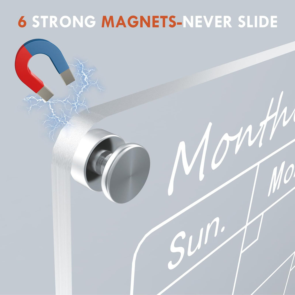 Customizable Magnetic Acrylic Message Board for Fridge Personalized Dry-Erase Board with Marker & Eraser