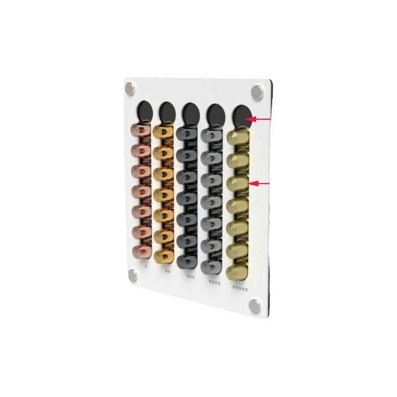 Coffee Pad Holder Wall | Acrylic Coffee Capsule Holder for 35 Capsules | Capsule Storage Capsule Dispenser Compatible with Universal Capsules