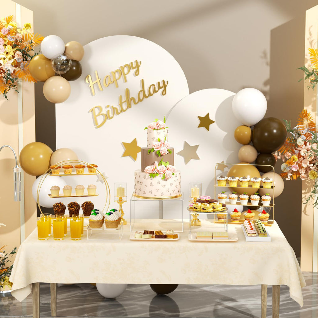 Acrylic Wedding Cake Stand, Transparent Round Multi-Layer Dessert Display Rack, Birthday Decoration Display