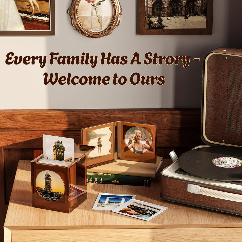 Customizable Polaroid Photo Storage Box Personalized Acrylic Photo Organizer & Keepsake Display