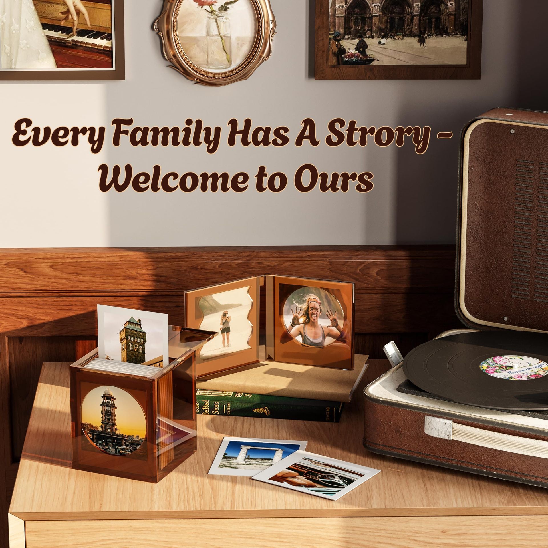 Customizable Polaroid Photo Storage Box Personalized Acrylic Photo Organizer & Keepsake Display