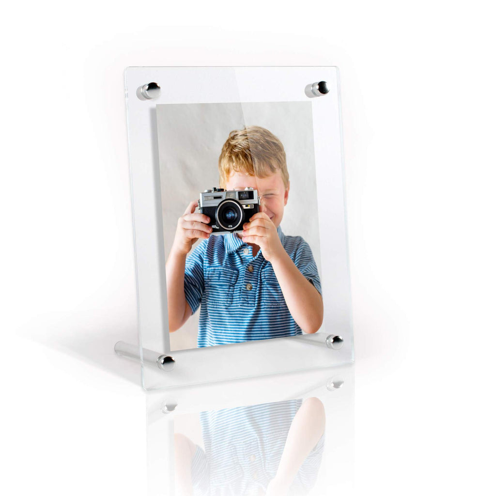 Customizable Magnetic Acrylic Photo Frame Personalized Clear Acrylic Picture Display Modern Magnetic Floating Frame