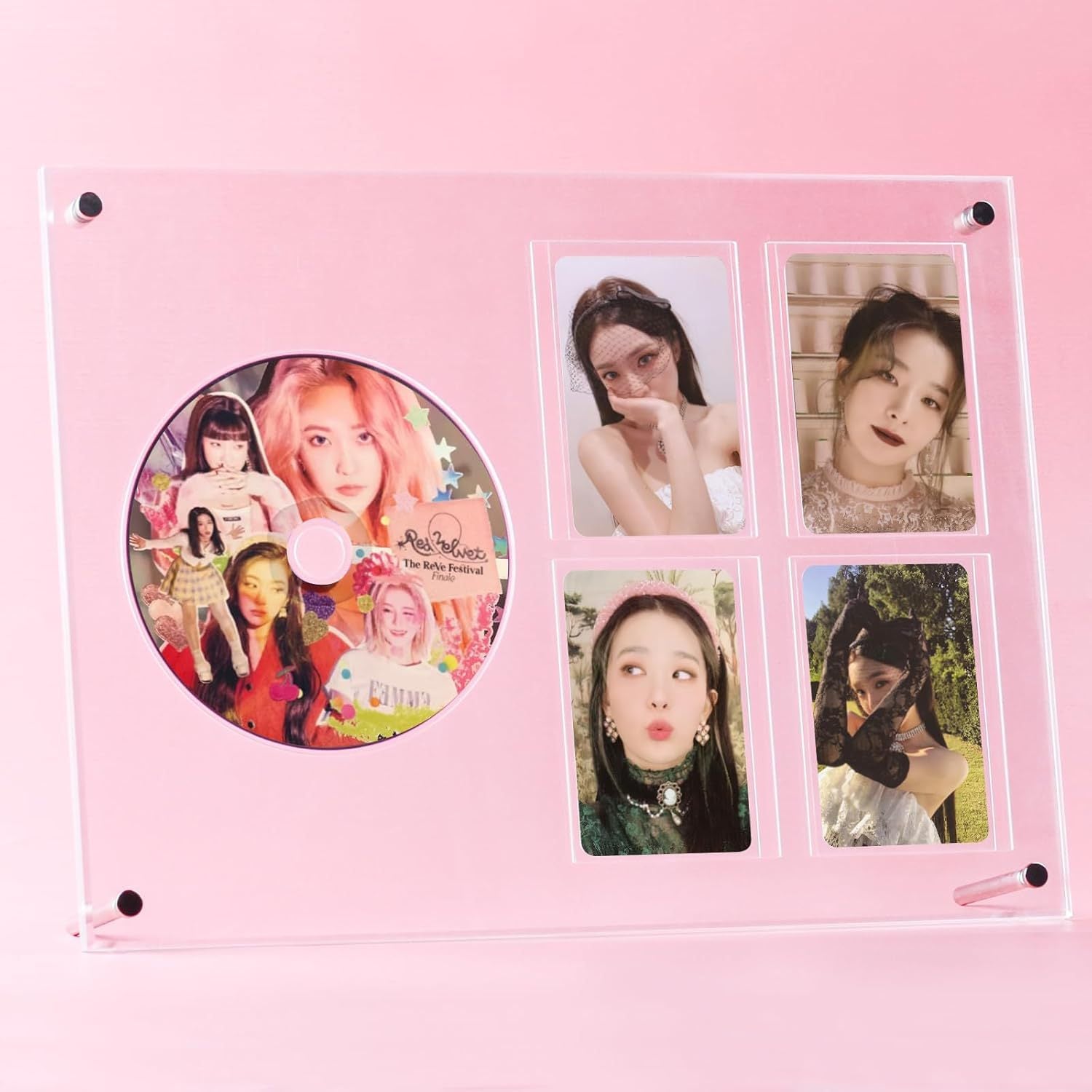 Customizable Acrylic CD & Vinyl Record Display Stand Kpop Album Organizer with Photocard Storage for Collectors