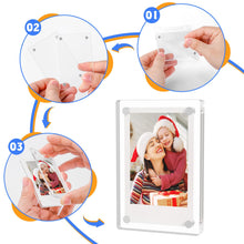 Load image into Gallery viewer, 5 PCS Acrylic Fridge Magnetic Frame,Double Sided Refrigerator Magnet Picture Frame
