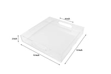 Load image into Gallery viewer, 12x16 Inches -Spill Proof  Acrylic Serving Tray   Decorative Tray Organiser for Ottoman Coffee Table Countertop with Handles
