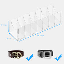 Load image into Gallery viewer, Acrylic Belt Organizer Belt Container Storage Holder 7 Compartments Wardrobe
