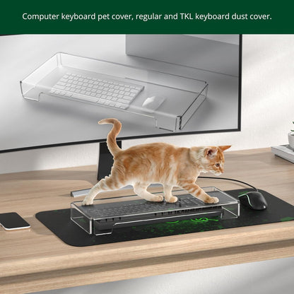 Acrylic Computer Keyboard Cover, Mechanical Keyboard Dust Cover PC Keyboard Cat Protector, Cat Keyboard Protector，Acrylic Computer Keyboard Cover, Mechanical Keyboard Dust Cover Keyboard Protector Cat Keyboard Covers