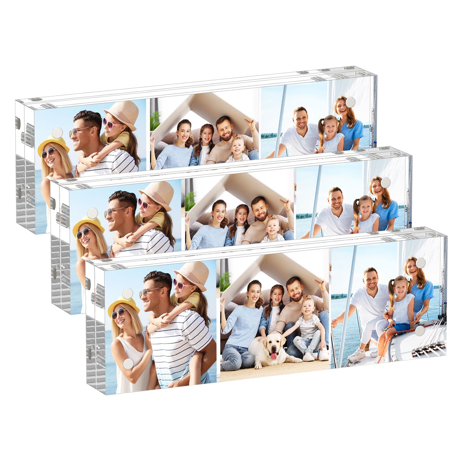 Acrylic Picture Frames Acrylic Photo Frame Magnetic Desktop Display Double Sided Acrylic Frame Freestanding Floating Frames