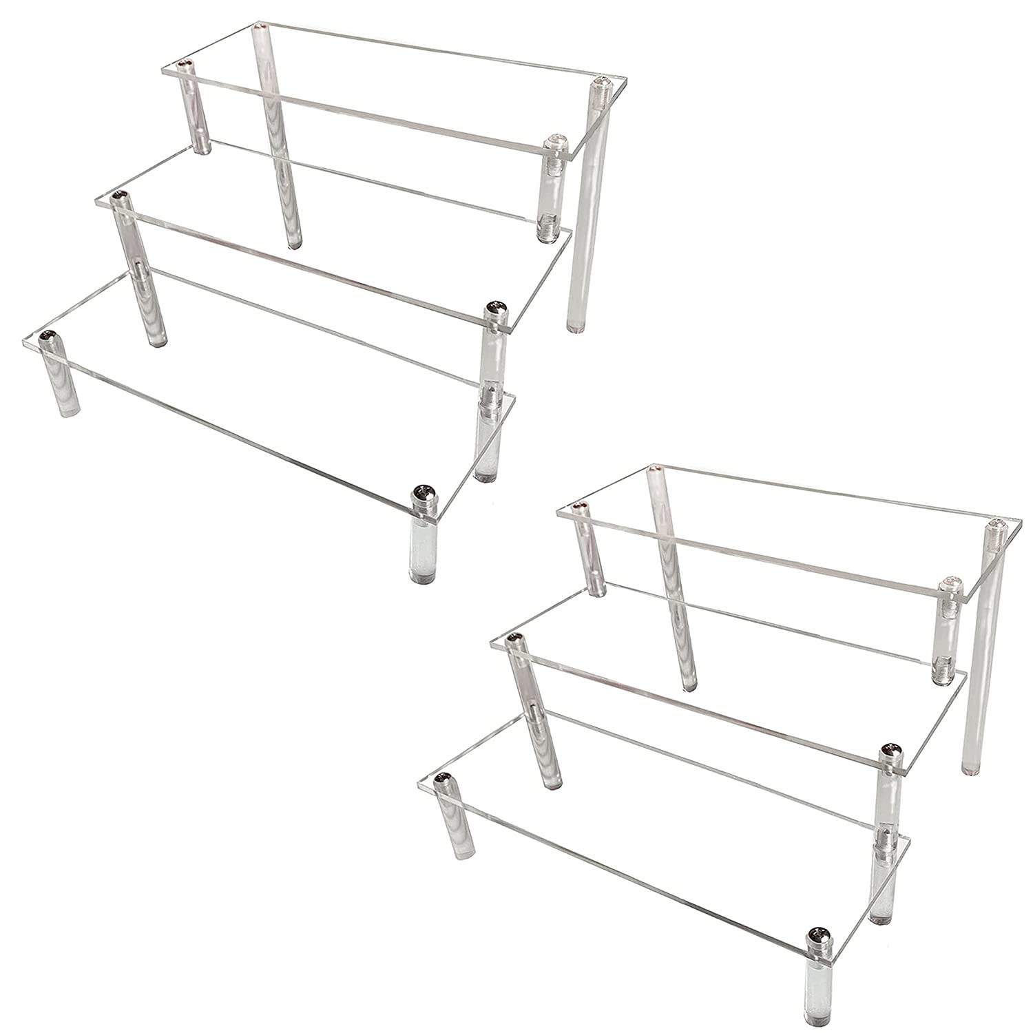 Display Stand Acrylic Riser,Perfume Organizer Clear Display Riser for Cupcake Dessert POP Figures Toy Tier Small Food Stand Risers for Display Makeup Step Cologne Skincare Lotion Cosmetics Fragrance