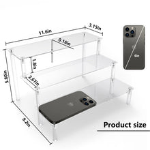 Load image into Gallery viewer, Display Stand Acrylic Riser,Perfume Organizer Clear Display Riser for Cupcake Dessert POP Figures Toy Tier Small Food Stand Risers for Display Makeup Step Cologne Skincare Lotion Cosmetics Fragrance
