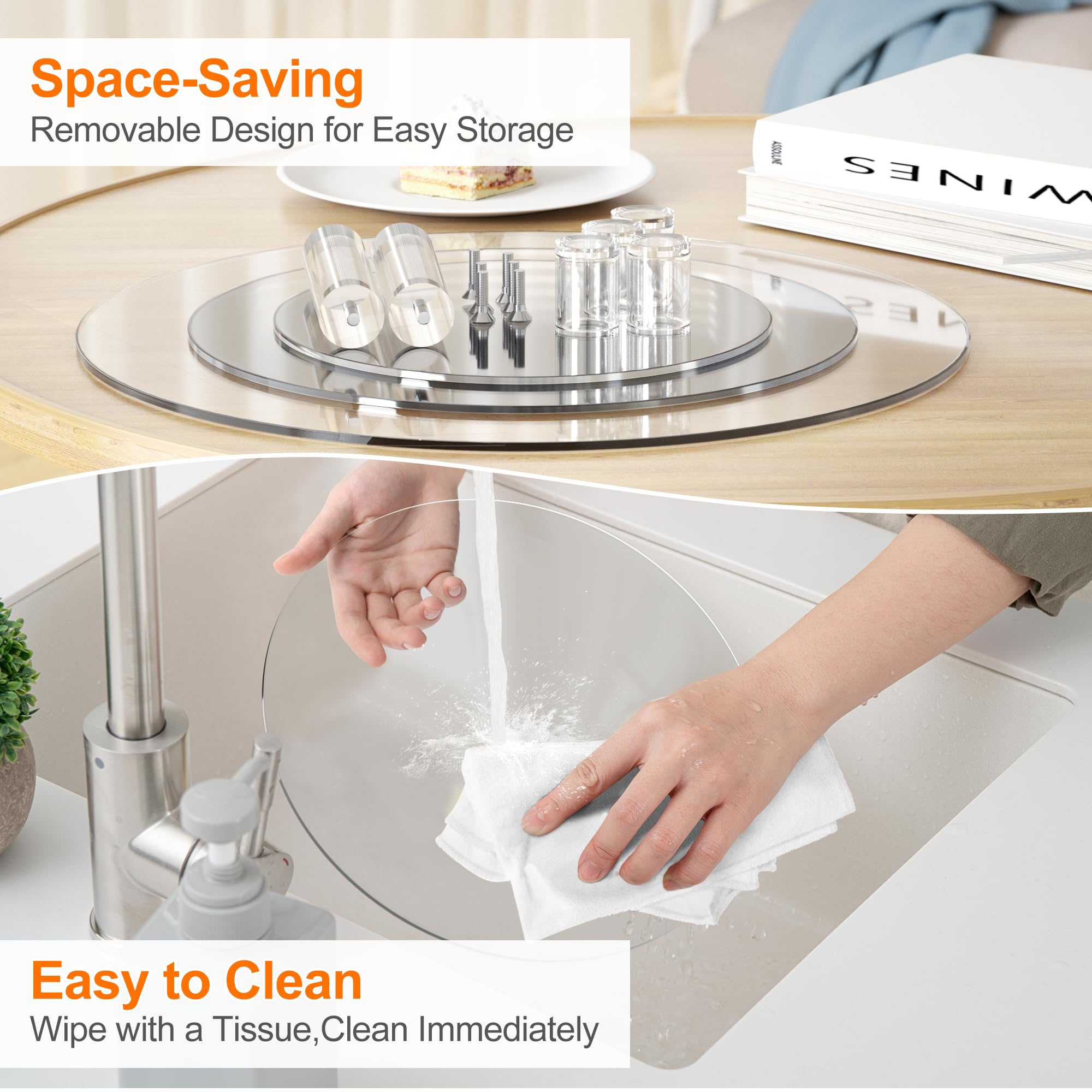 Large 4 Tier Acrylic Round Cake Stand Cupcake Stand Dessert Tower Tea Party Serving Platter, Cupcake Tree Wedding Party Décor, Stand with Rod Feet