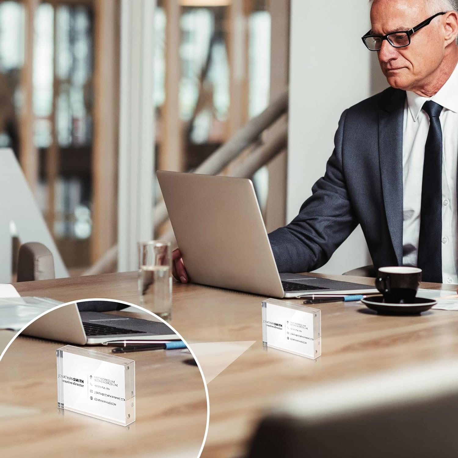 2 Pack Acrylic Picture Frames 2x3, Mini Wallet Size for Photos, Tabletop, Desktop