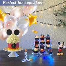 Load image into Gallery viewer, Display Stand Acrylic Riser,Perfume Organizer Clear Display Riser for Cupcake Dessert POP Figures Toy Tier Small Food Stand Risers for Display Makeup Step Cologne Skincare Lotion Cosmetics Fragrance
