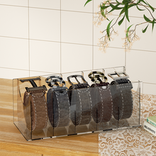 Load image into Gallery viewer, Acrylic Belt Organizer Belt Container Storage Holder 7 Compartments Wardrobe
