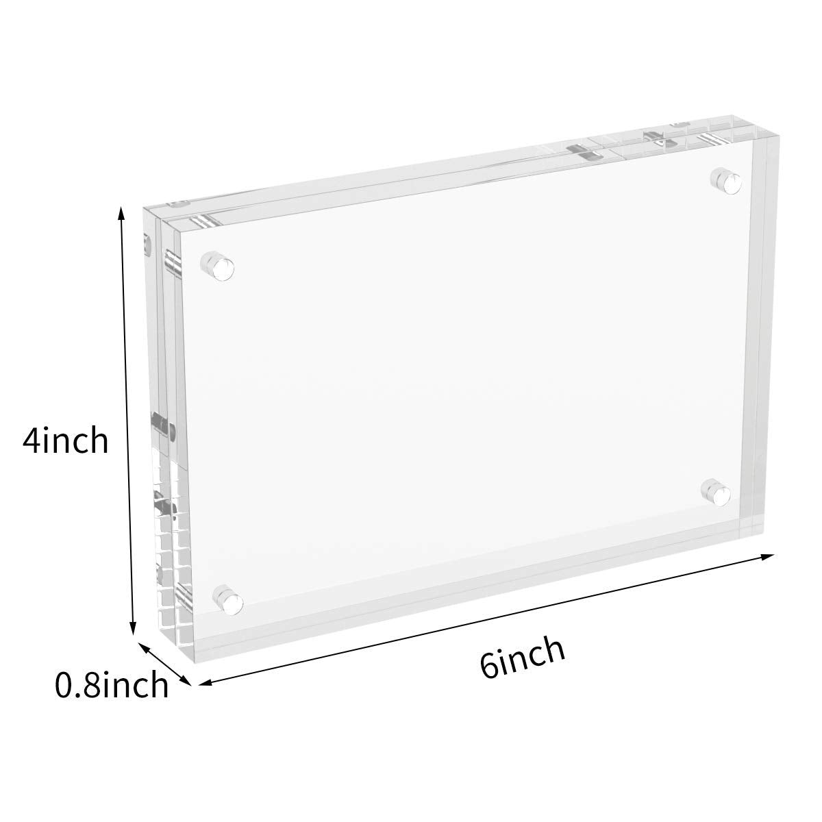 Acrylic Picture Frames Acrylic Photo Frame Magnetic Desktop Display Double Sided Acrylic Frame Freestanding Floating Frames