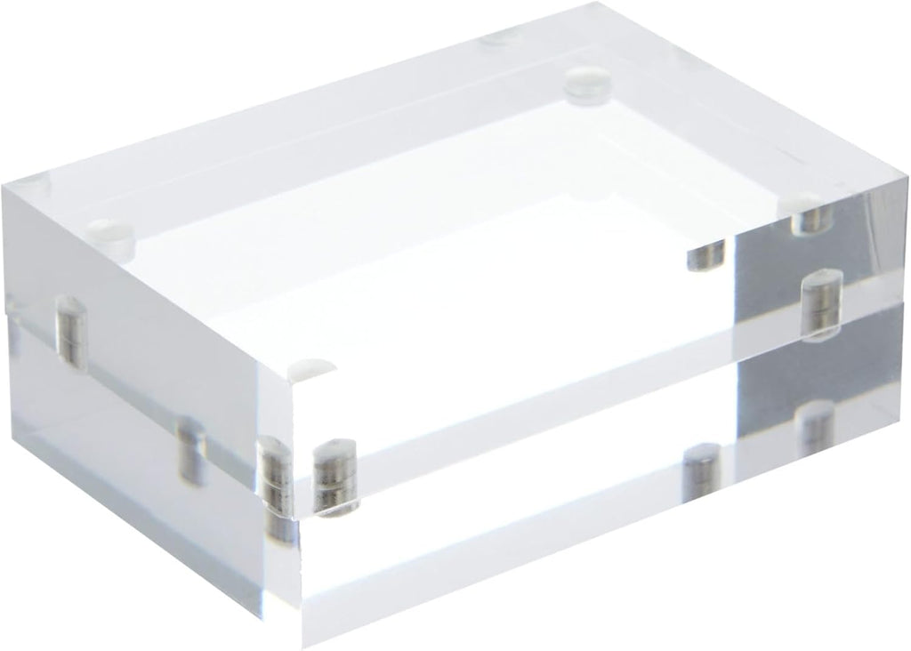 2 Pack Acrylic Picture Frames 2x3, Mini Wallet Size for Photos, Tabletop, Desktop