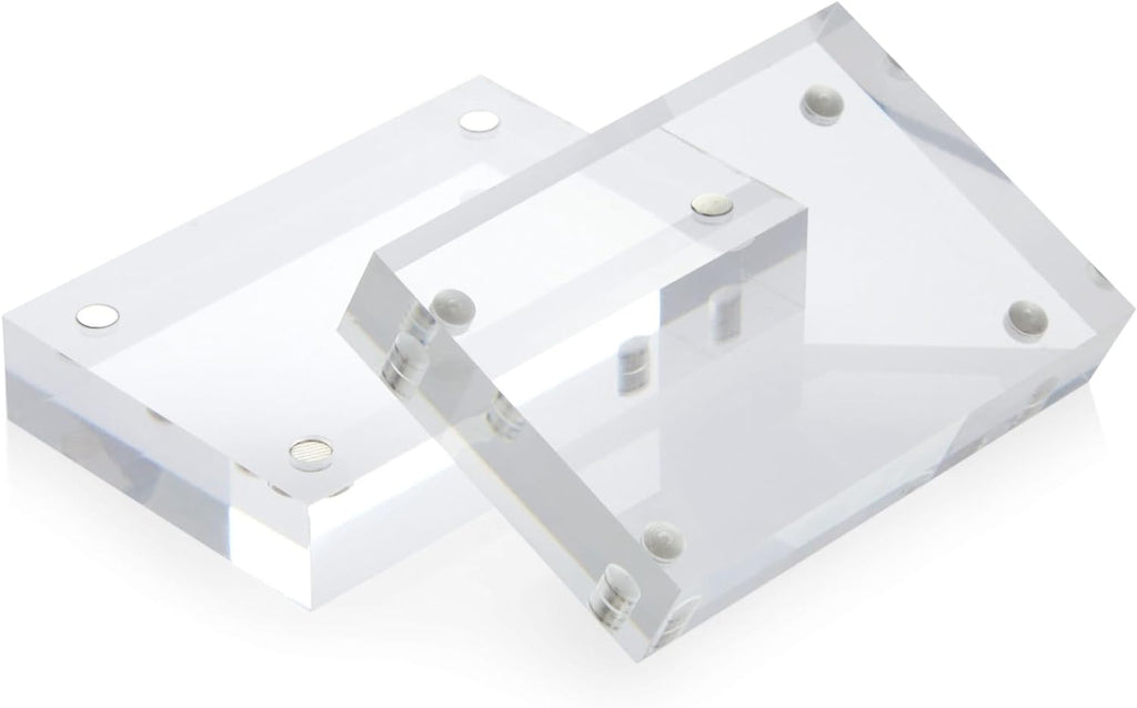 2 Pack Acrylic Picture Frames 2x3, Mini Wallet Size for Photos, Tabletop, Desktop