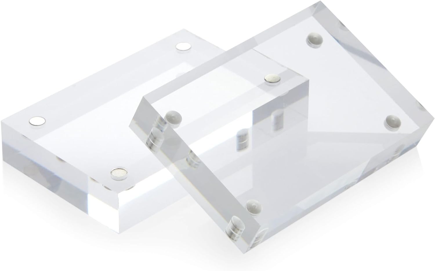 2 Pack Acrylic Picture Frames 2x3, Mini Wallet Size for Photos, Tabletop, Desktop