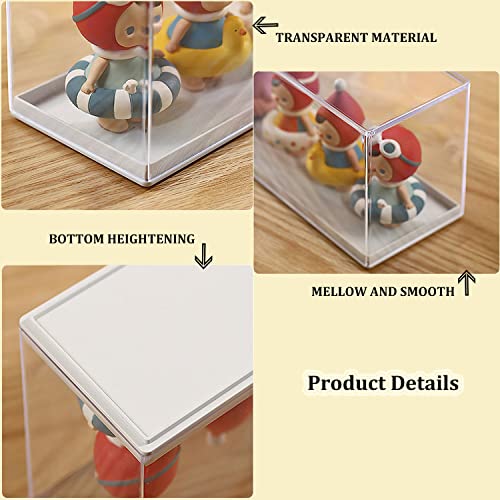 Clear Acrylic Display Case for Mini Desktop Storage Cabinet Organizer for Doll Toy Collectibles, Action Figures, Mini Figurines Dustproof Protection