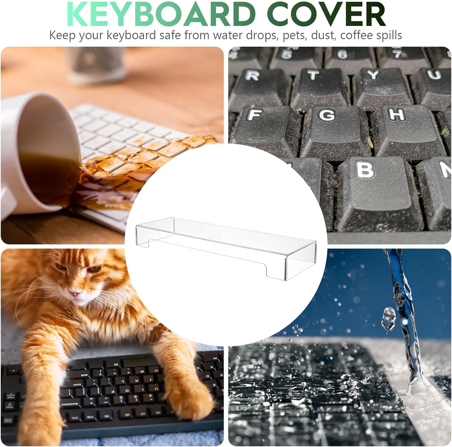 Acrylic Computer Keyboard Cover, Mechanical Keyboard Dust Cover PC Keyboard Cat Protector, Cat Keyboard Protector，Acrylic Computer Keyboard Cover, Mechanical Keyboard Dust Cover Keyboard Protector Cat Keyboard Covers