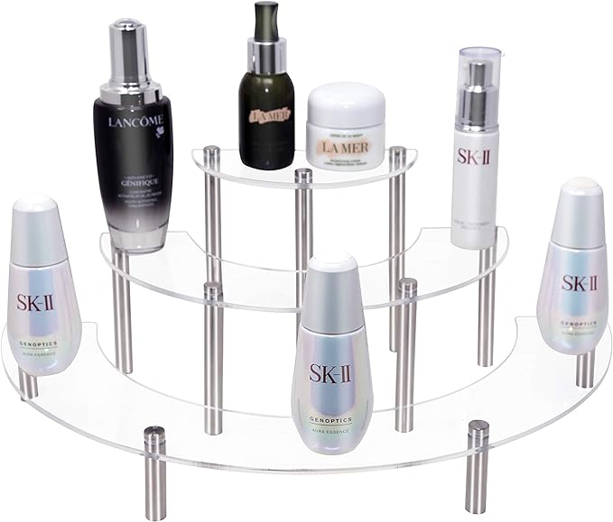 3-Tier Acrylic Semicircle Round Cupcake Dessert Stand-Dessert Stand