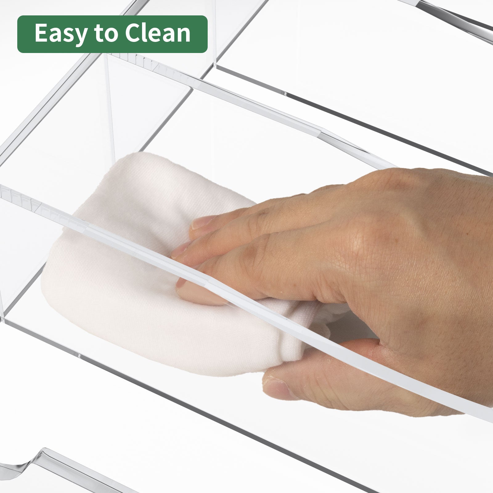 Expandable Kitchen Drawer Organizer for Flatware and Utensils,Clear Acrylic Adjustable Silverware Tray for Drawer,Office,Bathroom Supplies-9 Compartments