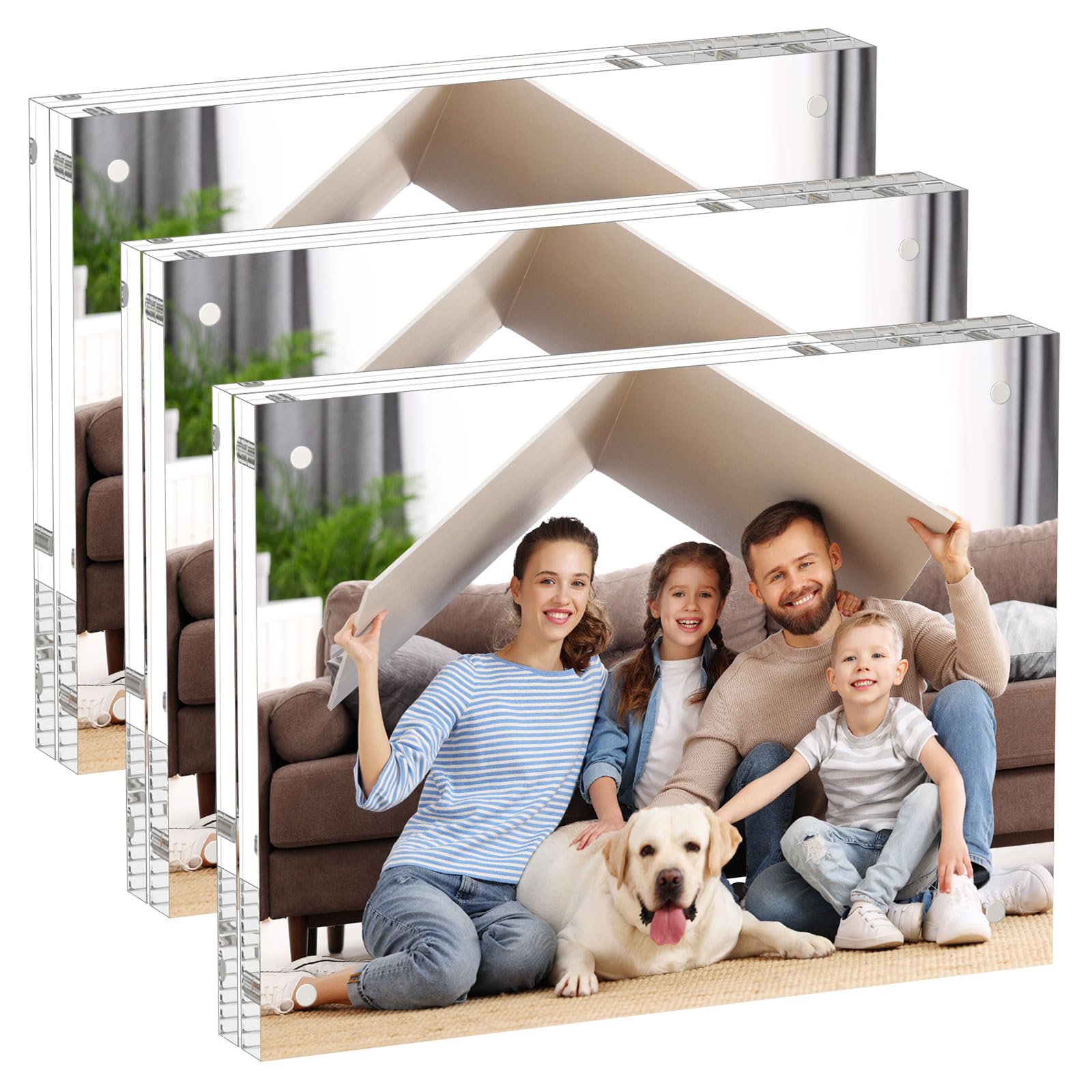 Acrylic Picture Frames Acrylic Photo Frame Magnetic Desktop Display Double Sided Acrylic Frame Freestanding Floating Frames