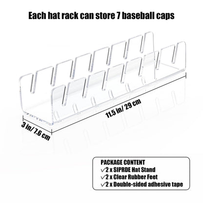 2 Pcs Acrylic Hat Organizer