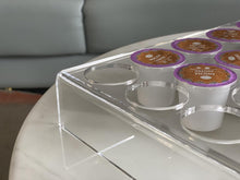 Load image into Gallery viewer, 2 Pack of 35 Slots Flat Countertop Coffee Pod Holder K Cup Organizer Tray Clear Acrylic Coffee Pod Organizer for Office and Kitchen Counter or Drawer Compatible With KCup Pods
