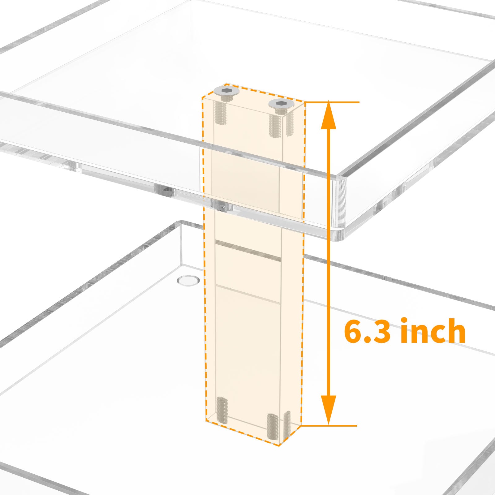 3-Tier Perfume Organizer, Clear Resin, Rectangular Tray, Sturdy Design, Space Saver, Convenient Access, Easy Assembly