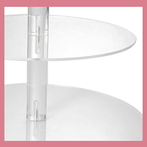 Large 4 Tier Acrylic Round Cake Stand Cupcake Stand Dessert Tower Tea Party Serving Platter, Cupcake Tree Wedding Party Décor, Stand with Rod Feet