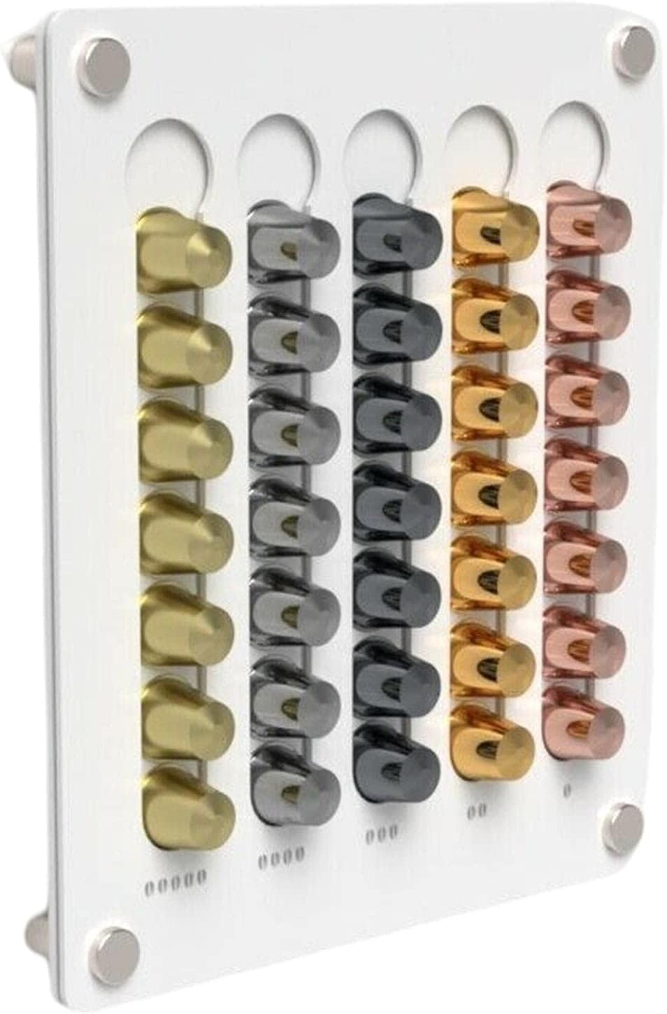 Coffee Pad Holder Wall | Acrylic Coffee Capsule Holder for 35 Capsules | Capsule Storage Capsule Dispenser Compatible with Universal Capsules