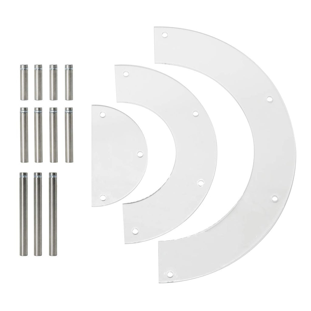 3-Tier Acrylic Semicircle Round Cupcake Dessert Stand-Dessert Stand