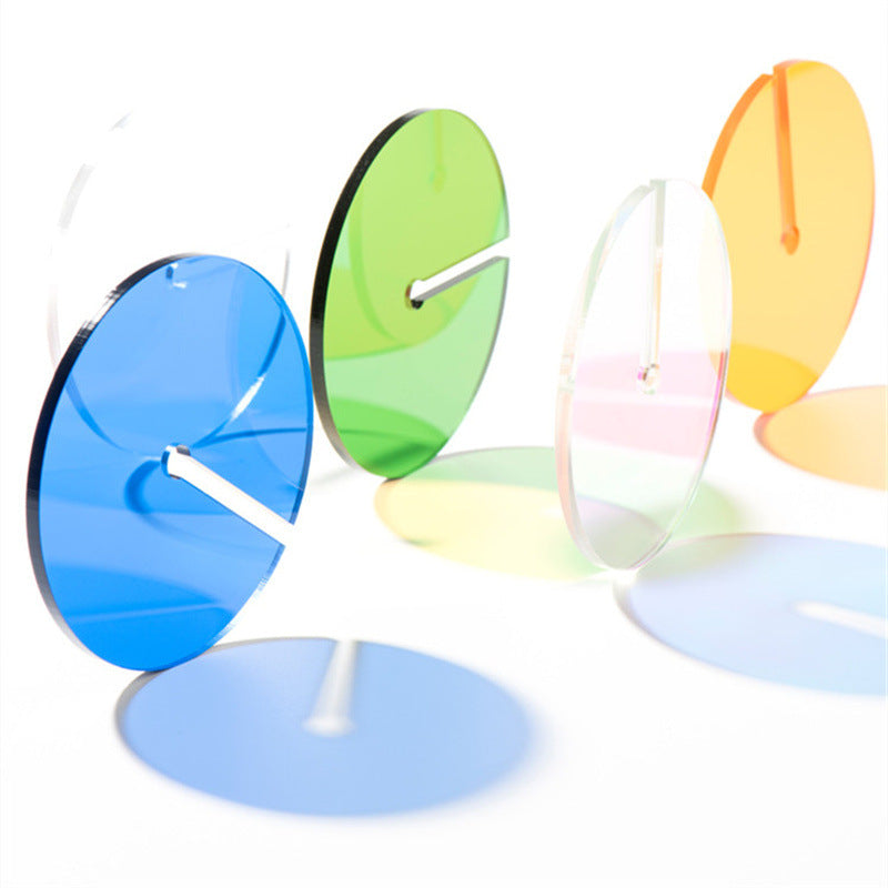 3.9 inch Creative Acrylic Rainbow Coasters, Coffee Tea Drink Mug Pads Bar Restaurant Shooting Props Cup Mat
